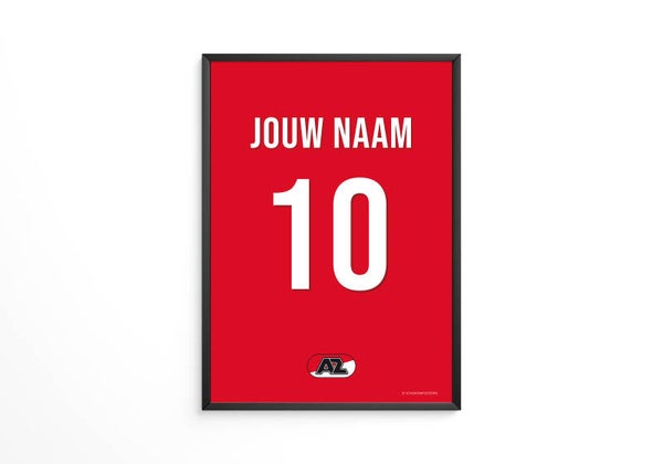 AZ tenue poster - Jouw eigen naam en rugnummer