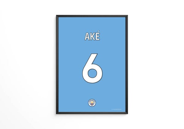 Aké - Manchester City shirt poster