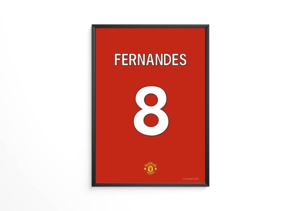Fernandes - Manchester United shirt poster
