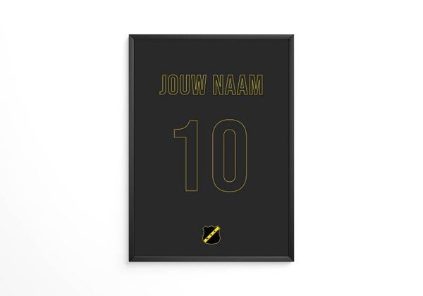 NAC Breda tenue poster - Jouw eigen naam en rugnummer
