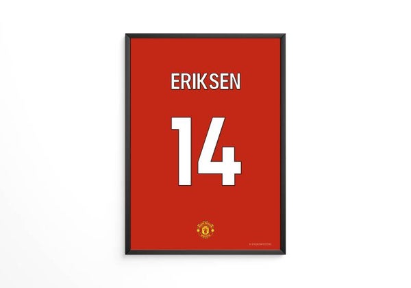 Eriksen - Manchester United shirt poster