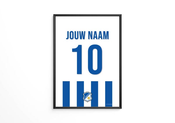 FC Eindhoven tenue poster - Jouw eigen naam en rugnummer
