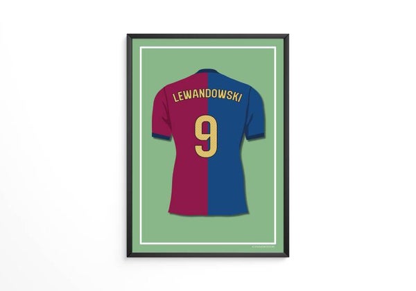 Lewandowski - FC Barcelona shirt poster