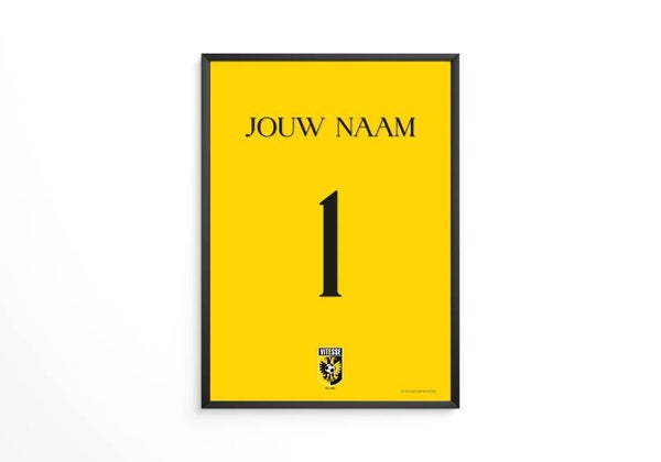 Jouw naam en rugnummer - Vitesse shirt poster