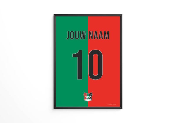 NEC tenue poster - Jouw eigen naam en rugnummer