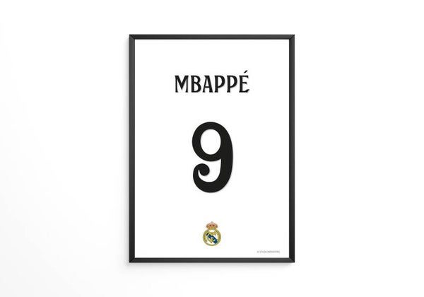 Mbappé  - Real Madrid shirt poster