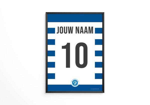 De Graafschap tenue poster - Jouw eigen naam en rugnummer