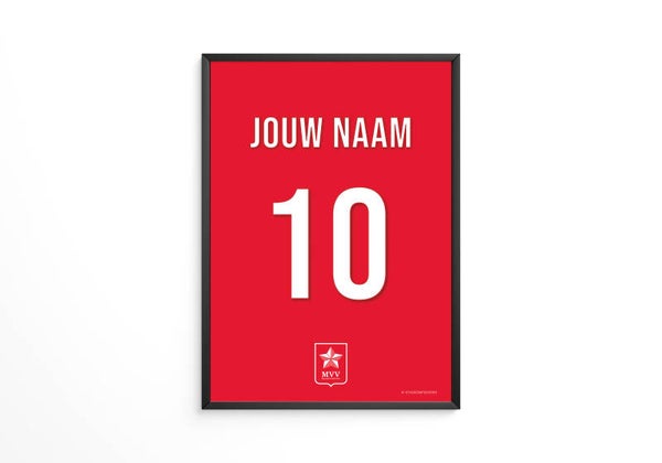 MVV Maastricht tenue poster - Jouw eigen naam en rugnummer