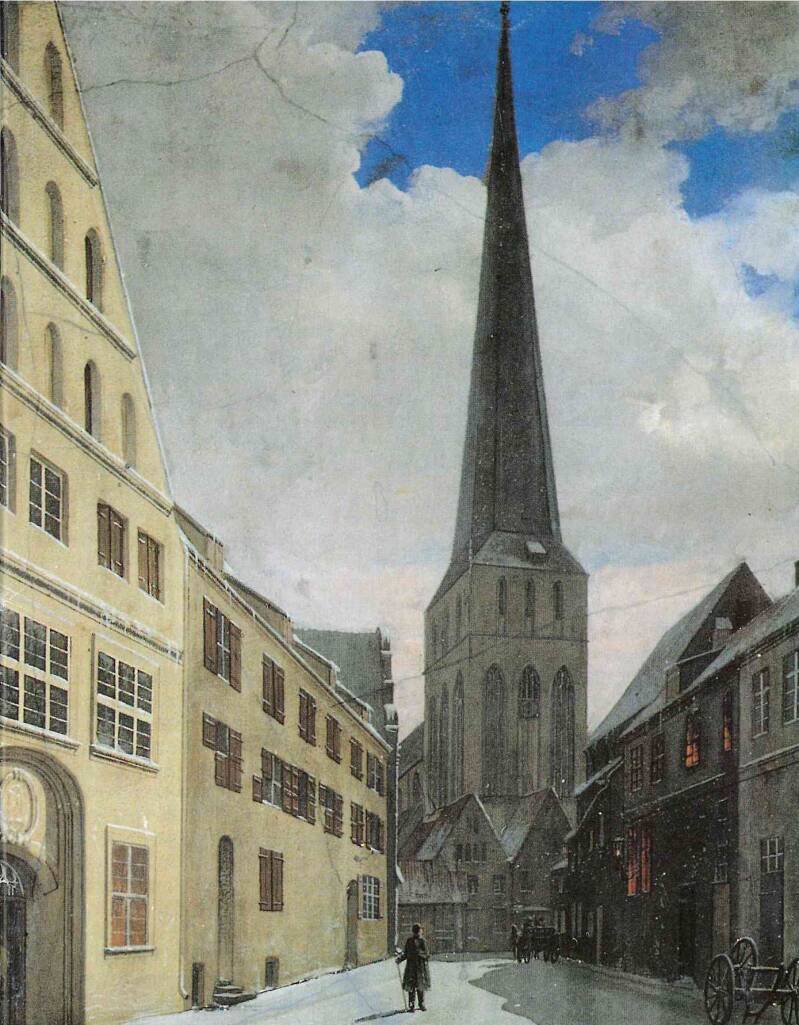 Blich auf die Perikirche aus der Strasse Amberg