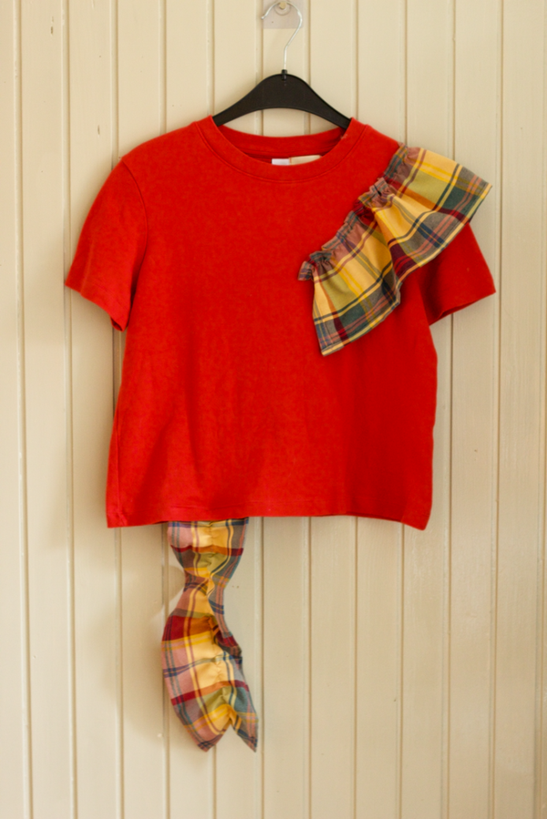 Rood Ruffle T-shirt