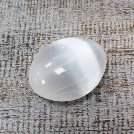 Selenite Palm Stone - 6.5 cm and