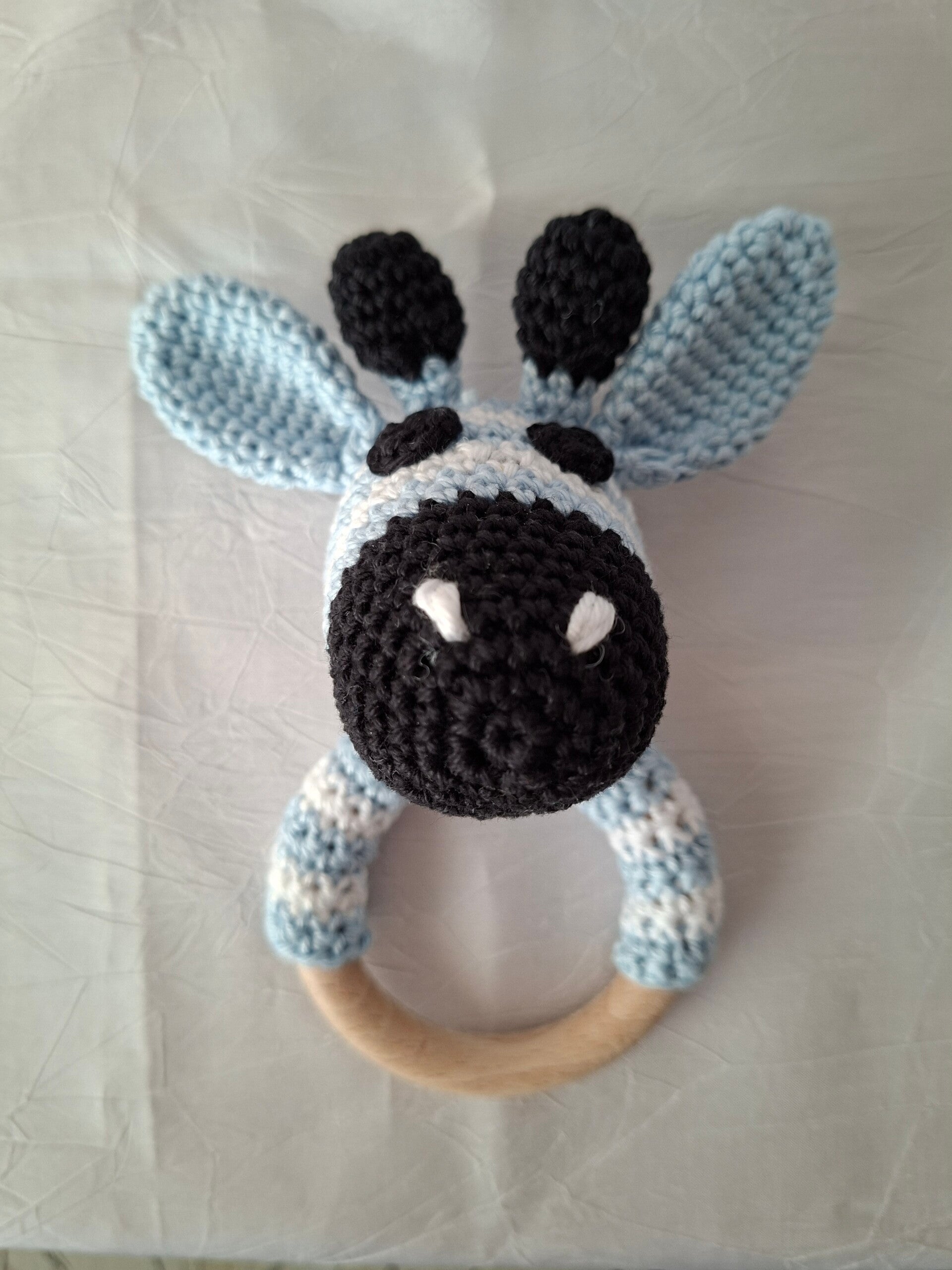 Bijtring giraf blauw