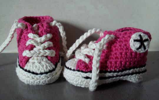 babysneakers roze**