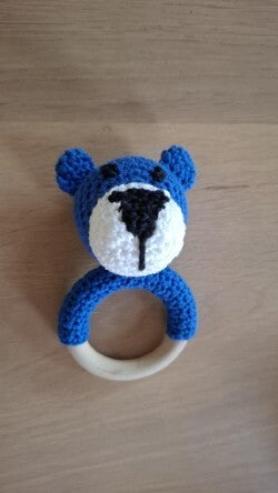 Bijtring Beer blauw
