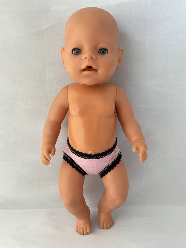 Broekje roze - zwart