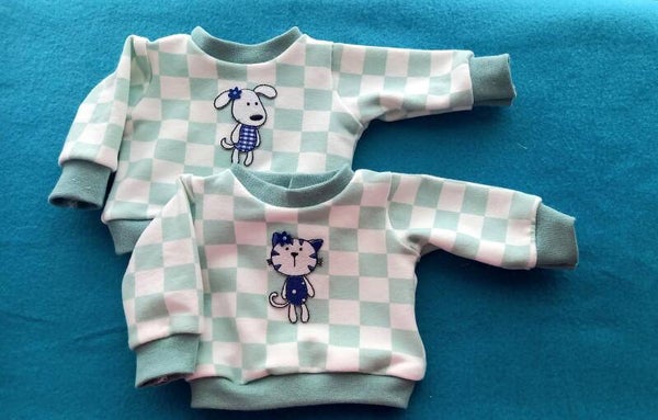 Sweatshirt met blokjes