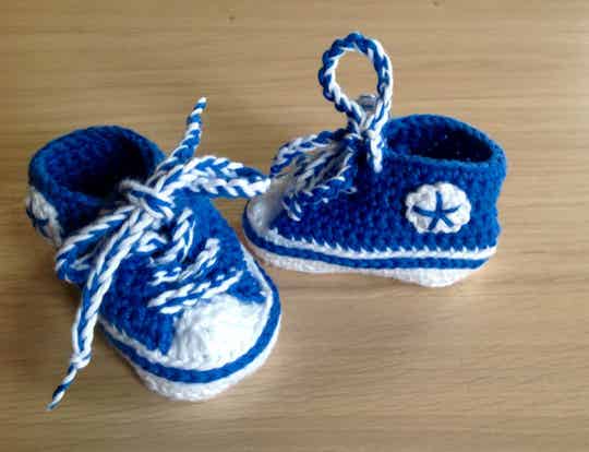 babysneakers blauw - wit
