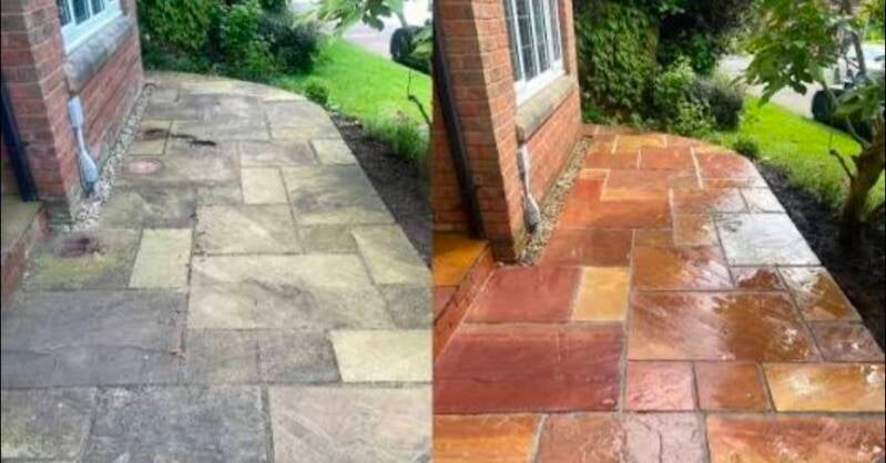 Patio Clean Before & After in High Wycombe