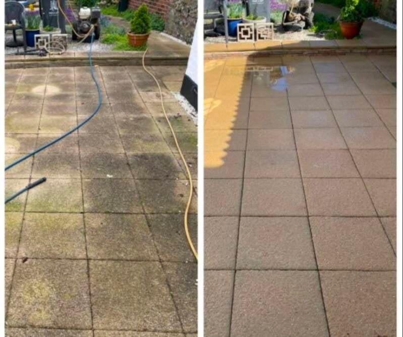 Paving Slabs Before & After