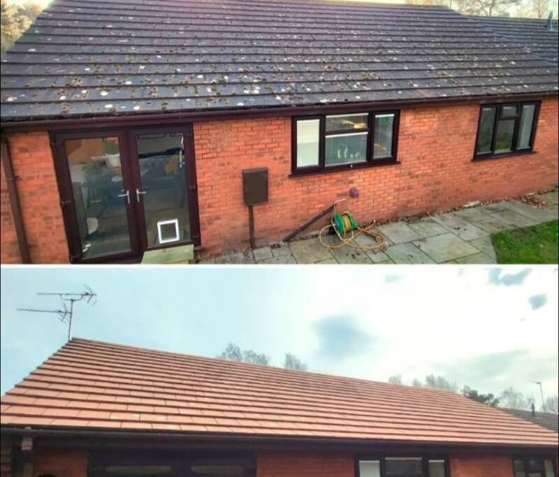 Roof Cleaning Before & After in Bucks