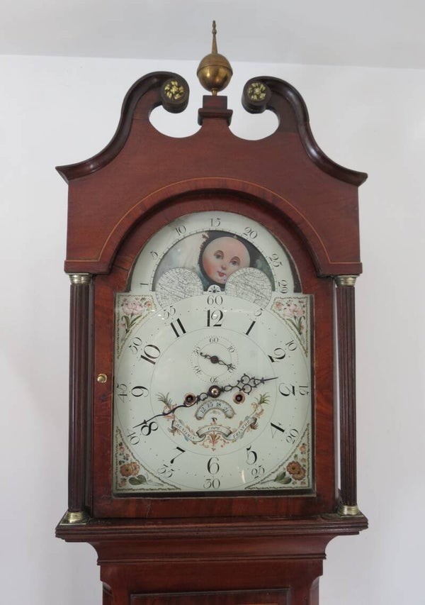 Benjamin Cope, Franche. C1800. A moon-phase, 8-day, mahogany cased longcase clock