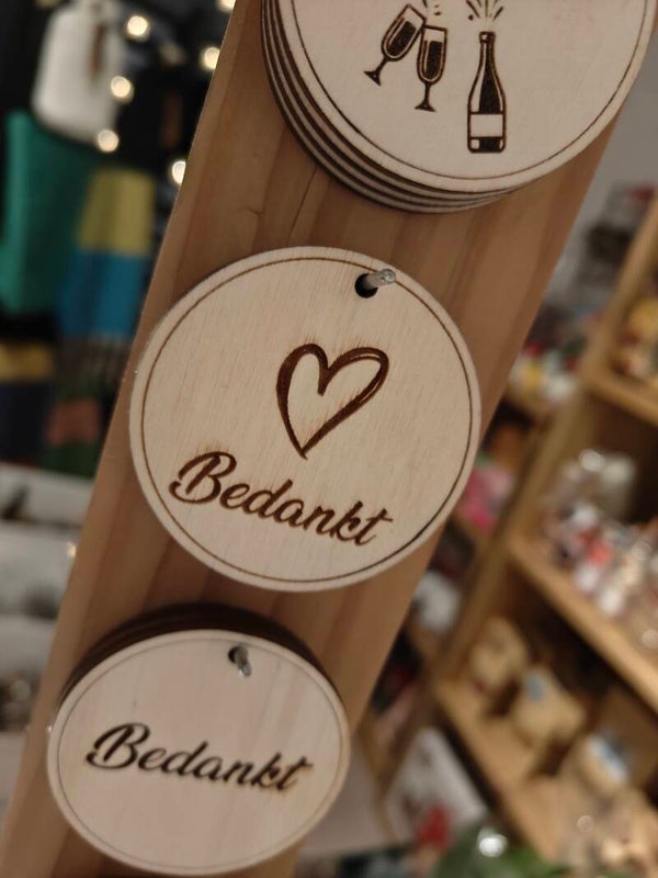 Cadeau Kaart "bedankt hartje"