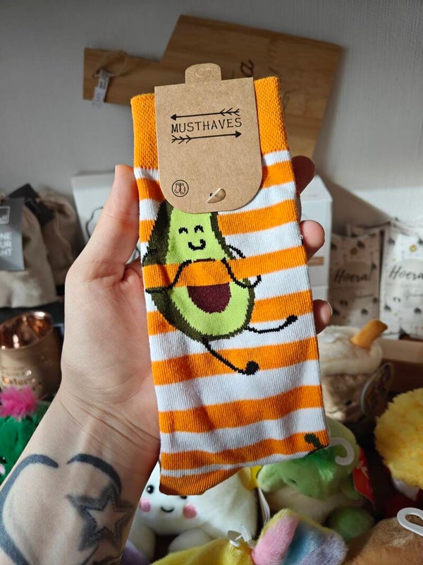 Sokken Avocado Oranje