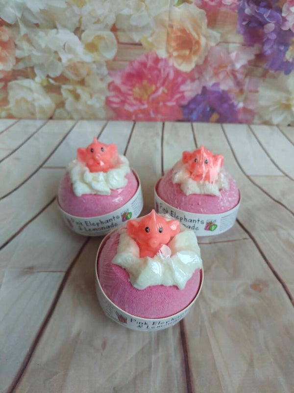 BathBomb "Pink Elephant and Lemonade"