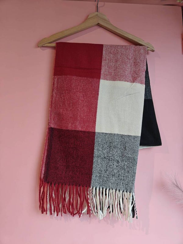 Sjaal geruit Rood-Zwart