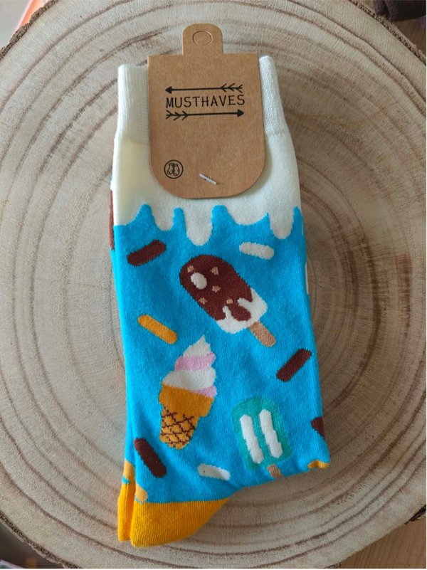 Sokken IceCream Blue/White