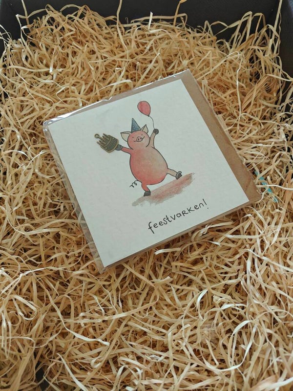 Wenskaart Feestvarken