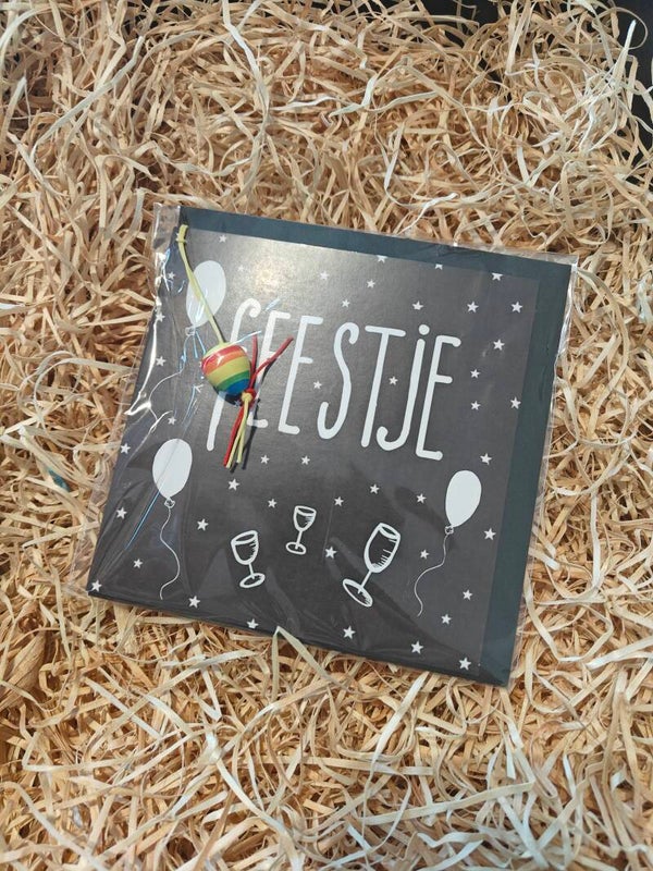 Wenskaart Feestje Confetti