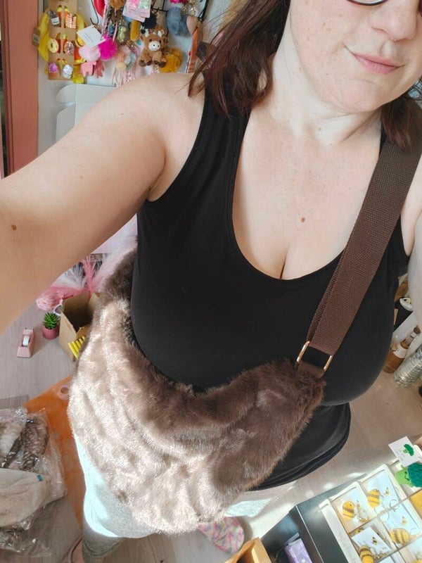 Crossbody Bag Halfmoon Donkerbruin