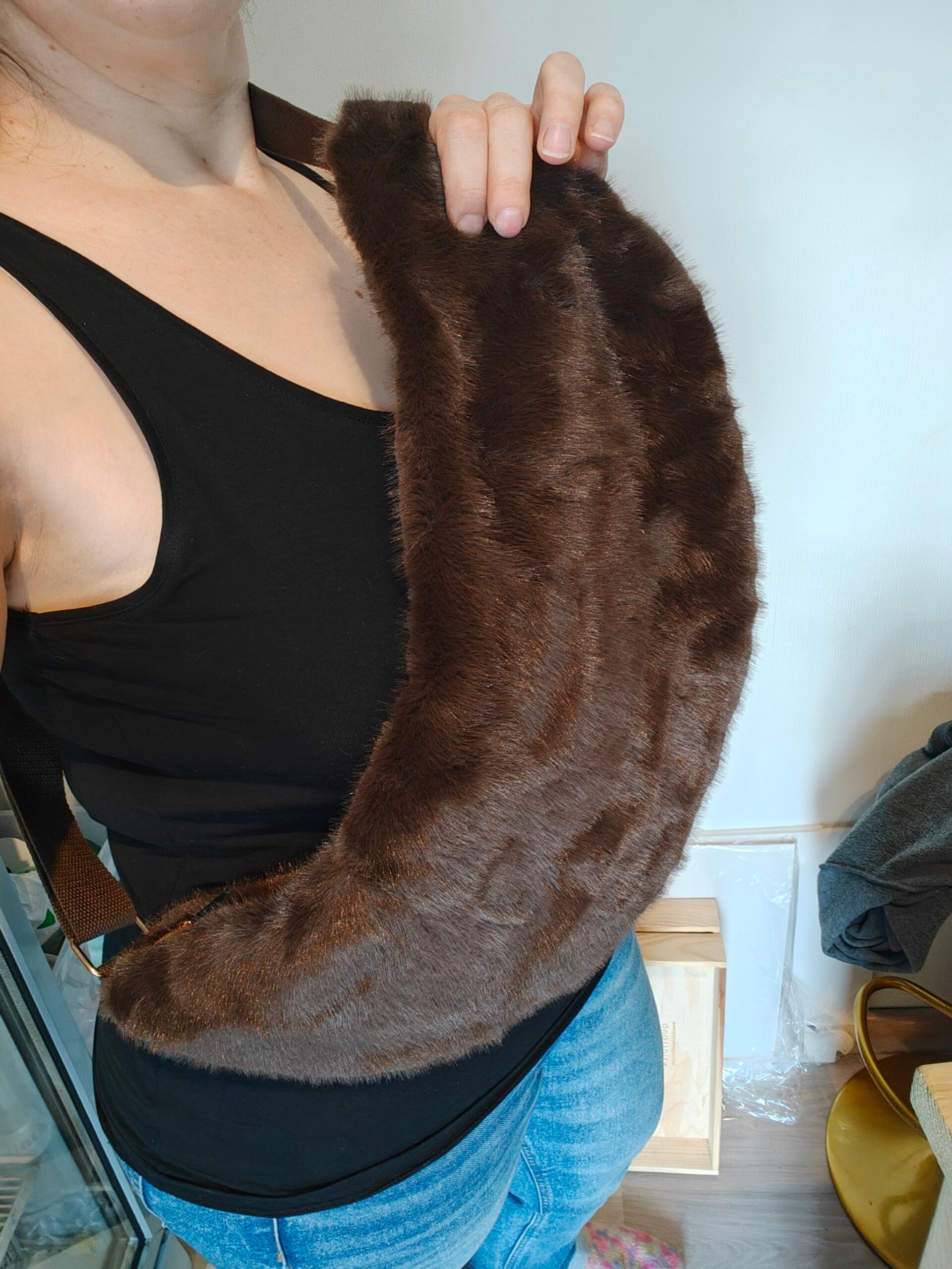 Crossbody Bag Halfmoon Donkerbruin