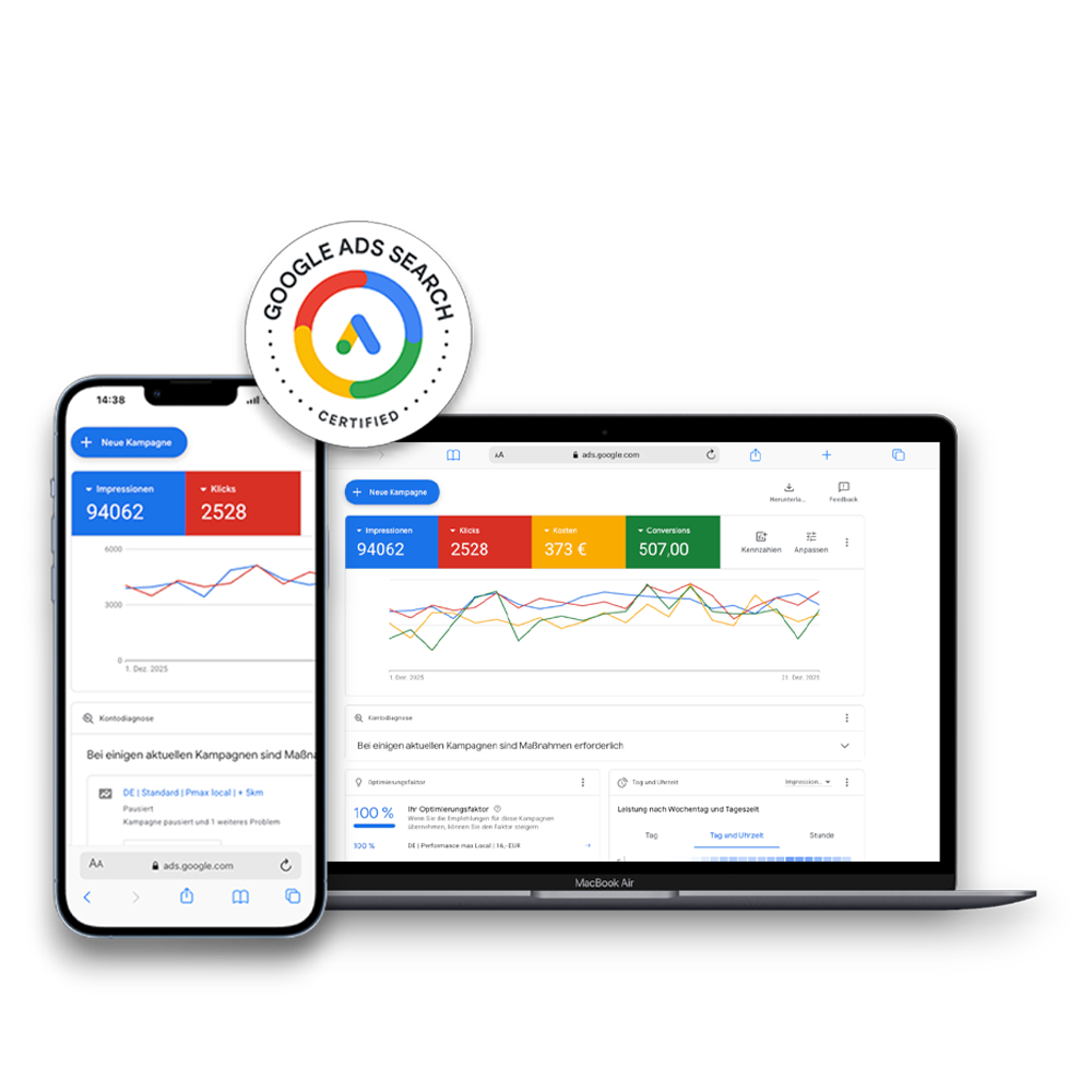 Kein Marketing-Blabla. Nur Strategien, die wirken und Umsatz steigern. Jetzt starten mit Google Ads
