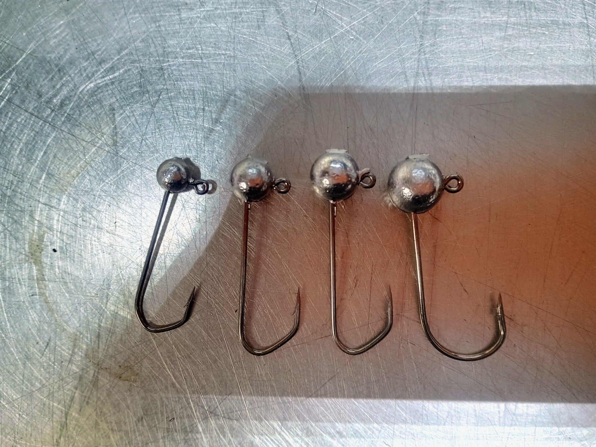 Ball head jigs raw qty 10