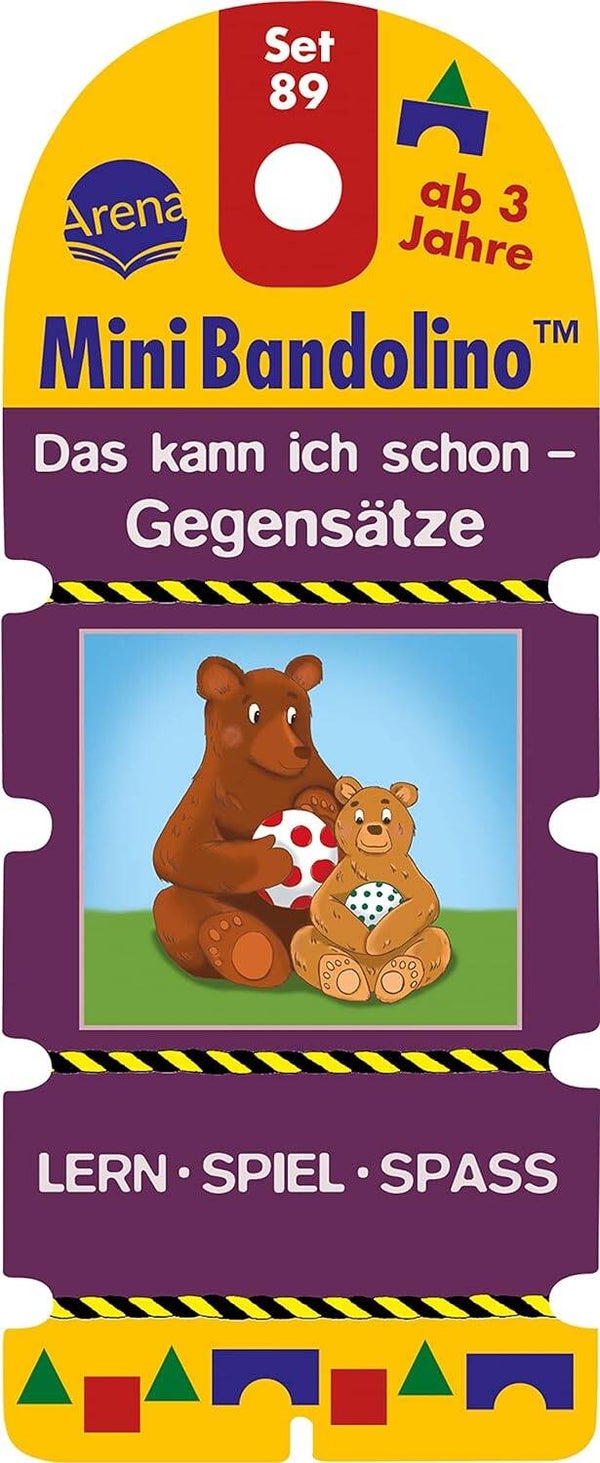 ARENA  Mini Bandolino Set 89. Das kann ich schon – Gegensätze: Lernspiel mit Lösungskontrolle für Kinder ab 3 Jahren