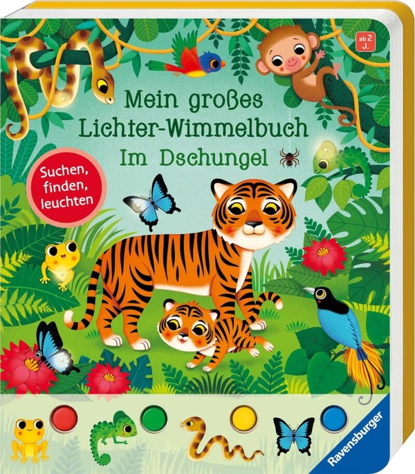 RAVENSBURGER Mein großes Lichter-Wimmelbuch-Im Dschungel
