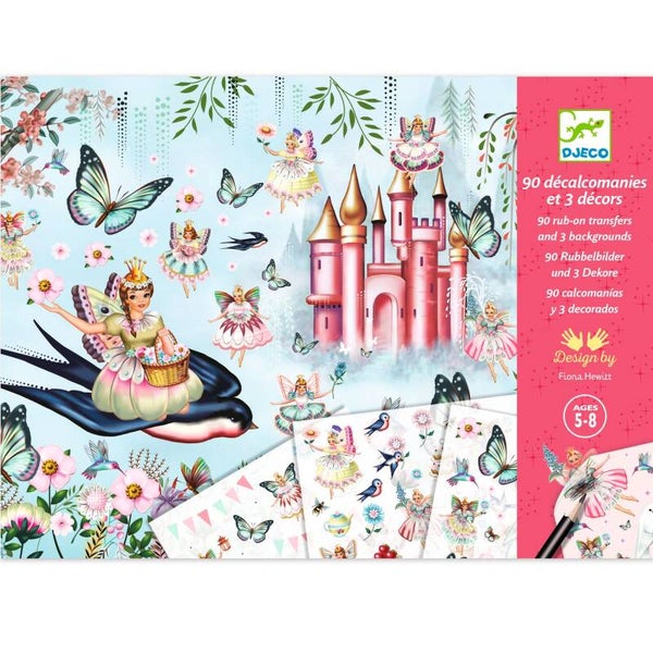 DJECO Rubbelbilder  mit drei dekoren-Im Land der Feen DJ 09566