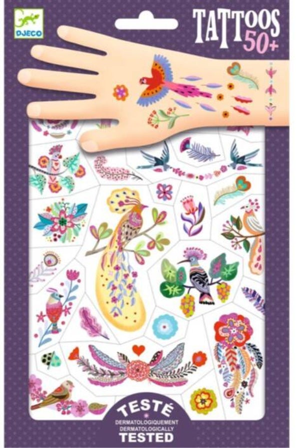 DJECO TATOOS  Farbenfrohe Vogelwelt 9615
