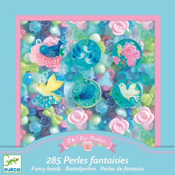 DJECO Fadenkunst und Perlen Vögel - Bastelperlen  DJ09856