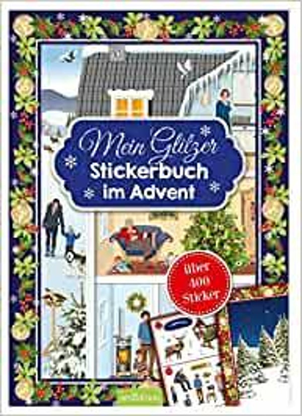 ARS EDITION Mein Glitzer Stickerbuch im Advent
