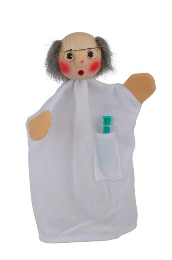 KERSA HANDPUPPE Doktor Beni mit Holzkopf 60360