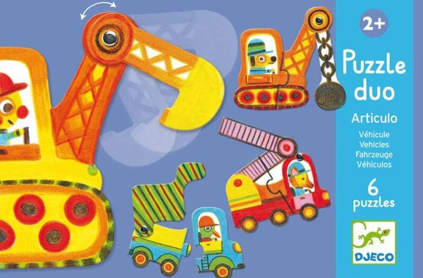 DJECO Duo Puzzle Fahrzeuge DJ 8170