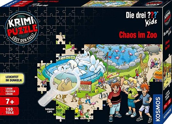 KOSMOS Krimi Puzzle  Die drei ??? Kids Chaos im Zoo 150 Teile