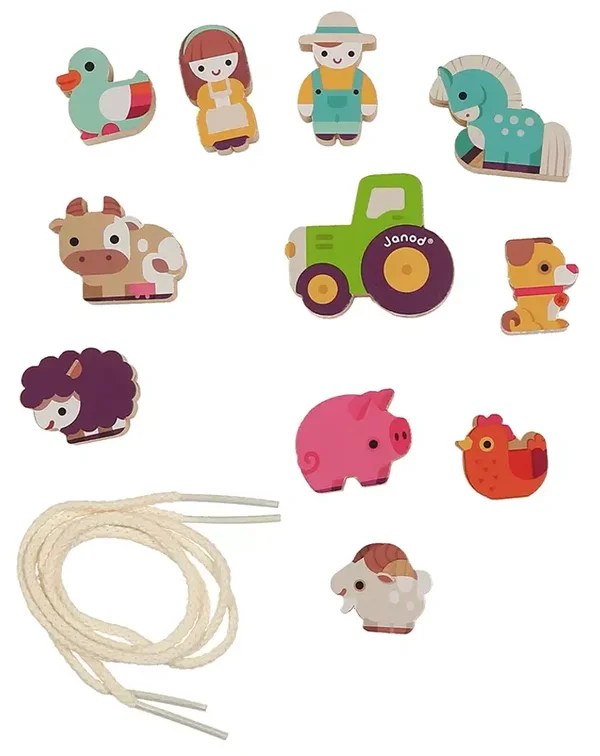 JANOD Fädelspiel Bauernhof 05315