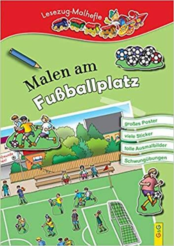 G&G Lesezug Malhefte Malen am Fussballplatz