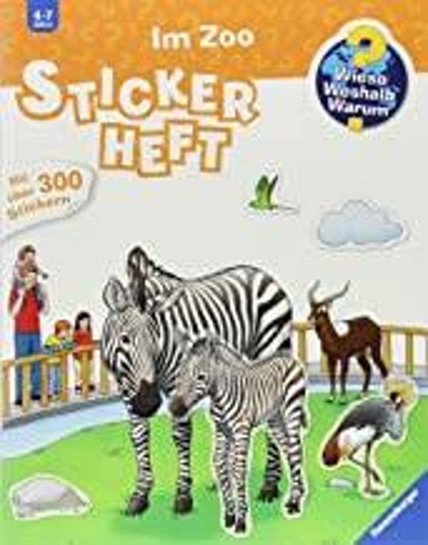 RAVENSBURGER  Wieso,weshalb,warum Stickerheft -Im Zoo