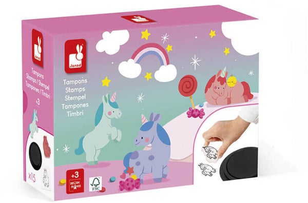 JANOD Stempel-set Einhörner 0772