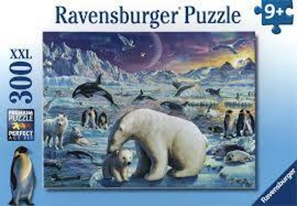 RAVENSBURGER Puzzle Treffen der Polartiere 300 Teile XXL